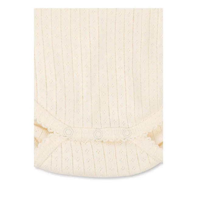 Short-sleeved bodysuit Minnie Organic Cotton | Ecru