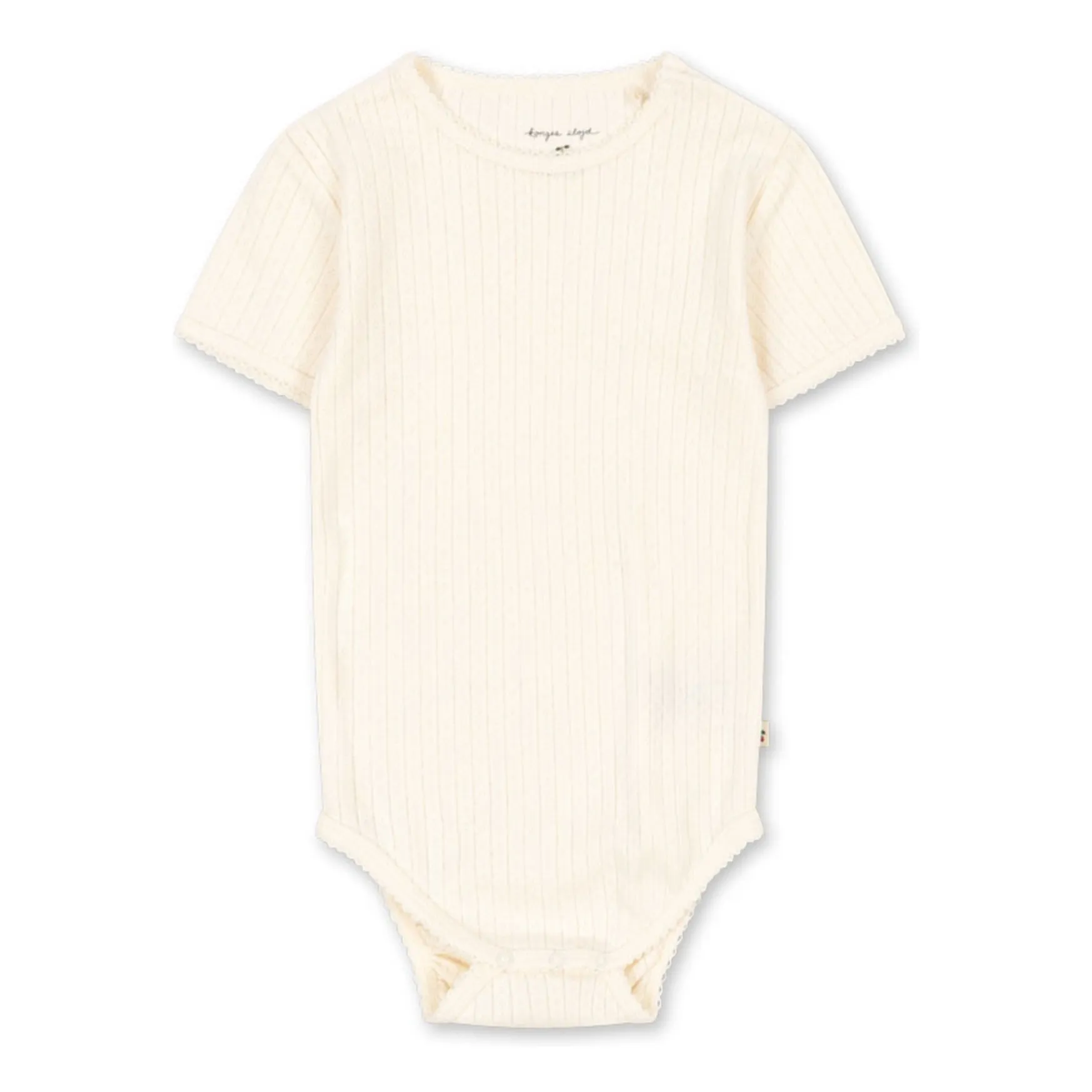 Konges Sløjd Ecru Short-Sleeved Bodysuit Minnie Organic Cotton