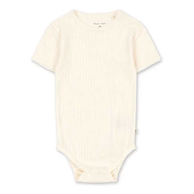 Body Minnie Manga Corta Algodón Ecológico | Crudo