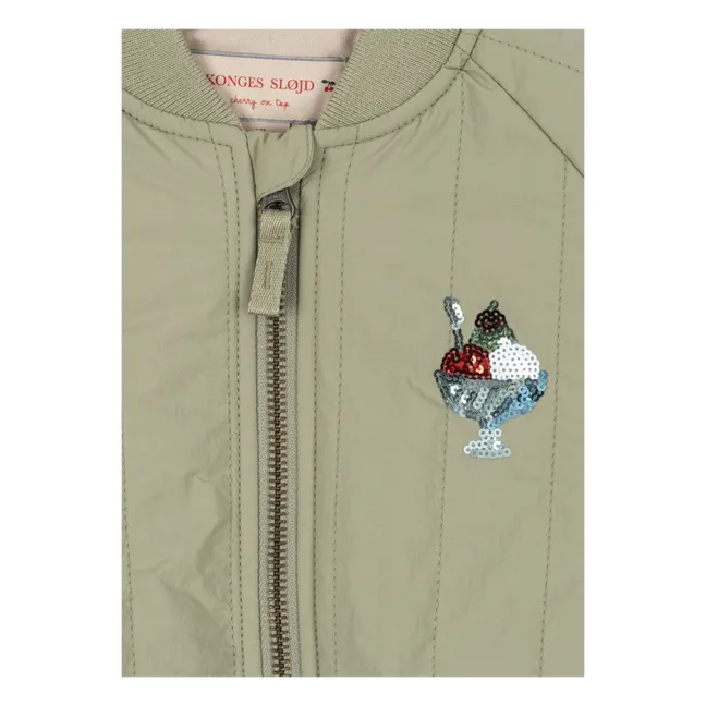 Veste Matelassée Sequins Glace | Crème