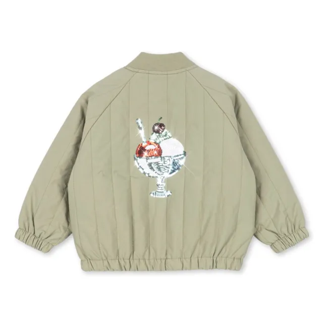 Chaqueta acolchada de lentejuelas Ice | Crema