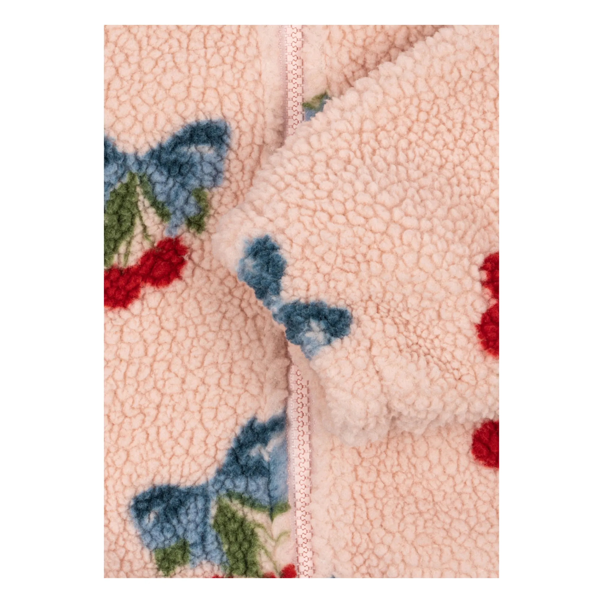 Veste Façon Sherpa Jody Cerises Fibres Recyclées | Rose- Image produit n°2
