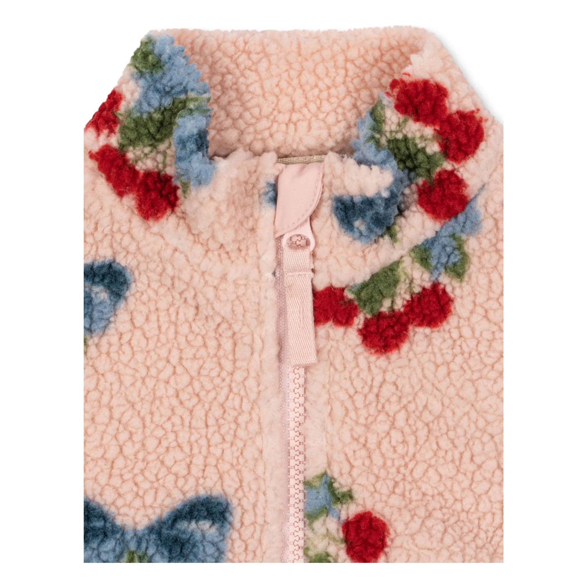 Veste Façon Sherpa Jody Cerises Fibres Recyclées | Rose- Image produit n°1