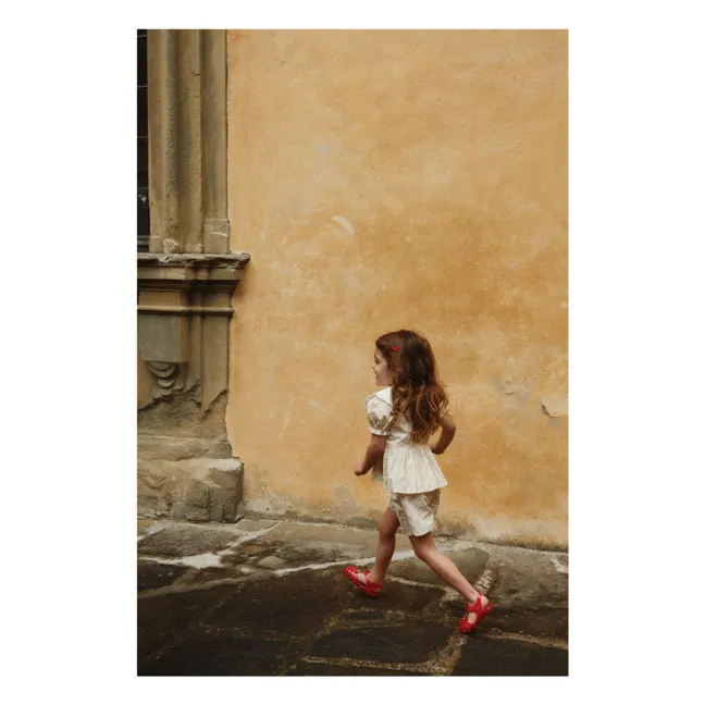 Organic Cotton Lace Shorts | Ecru