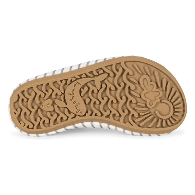 Chaussures d'eau Aster Rayées Fibres Recyclées | Beige