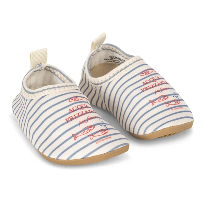 Scarpe da acqua a righe Aster Fibre riciclate | Beige