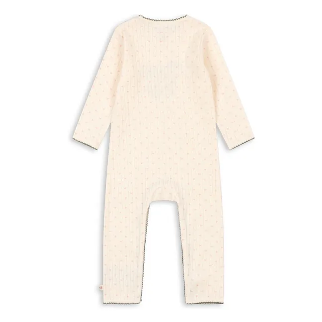 Combinaison Minnie Cerises Coton Bio | Ecru