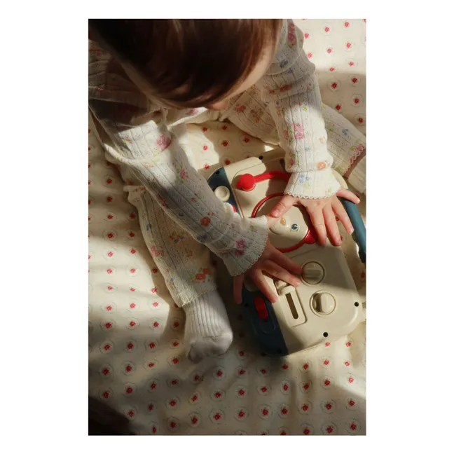 Combinaison Minnie Cerises Coton Bio | Ecru