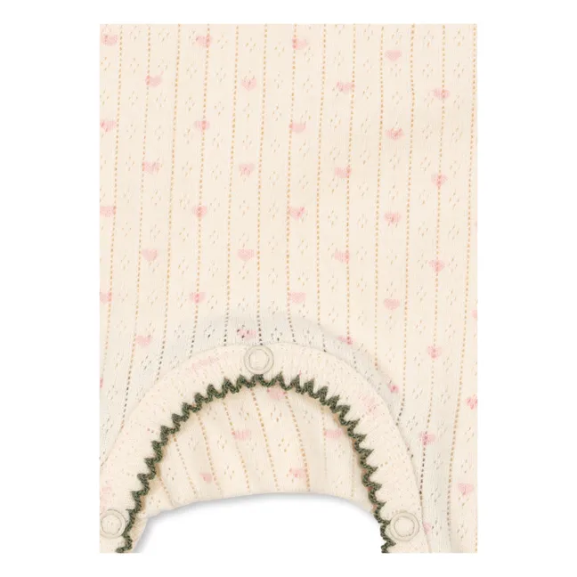 Combinaison Minnie Cerises Coton Bio | Ecru