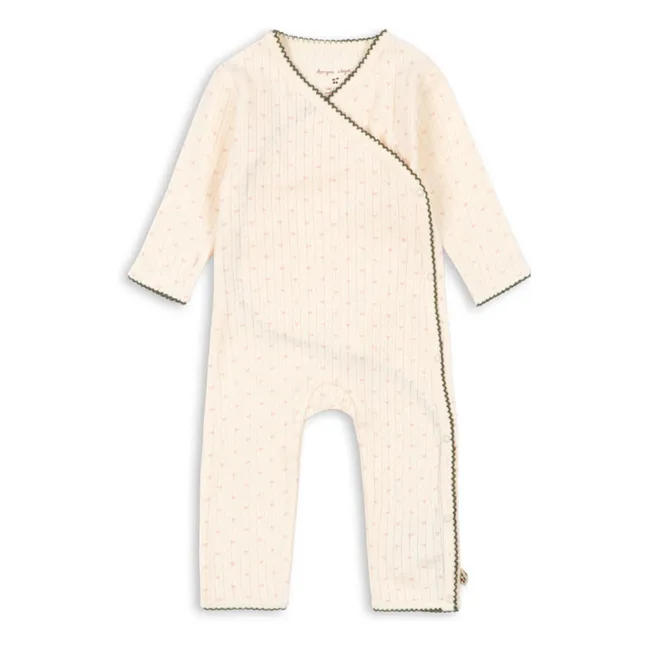 Minnie hearts jumpsuit Organic cotton | Ecru