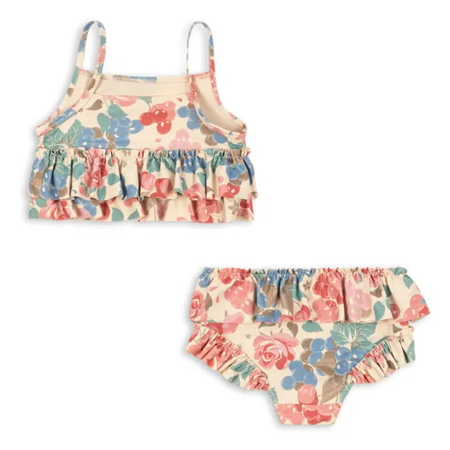 Maillot de Bain Manuca Fleuri Fibres Recyclées | Beige