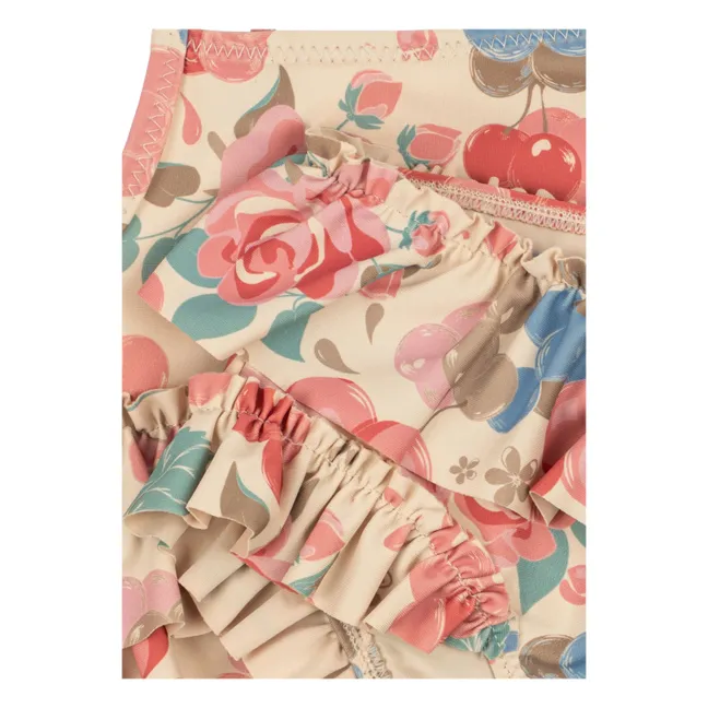 Bañador de fibra reciclada Manuca Fleuri | Beige