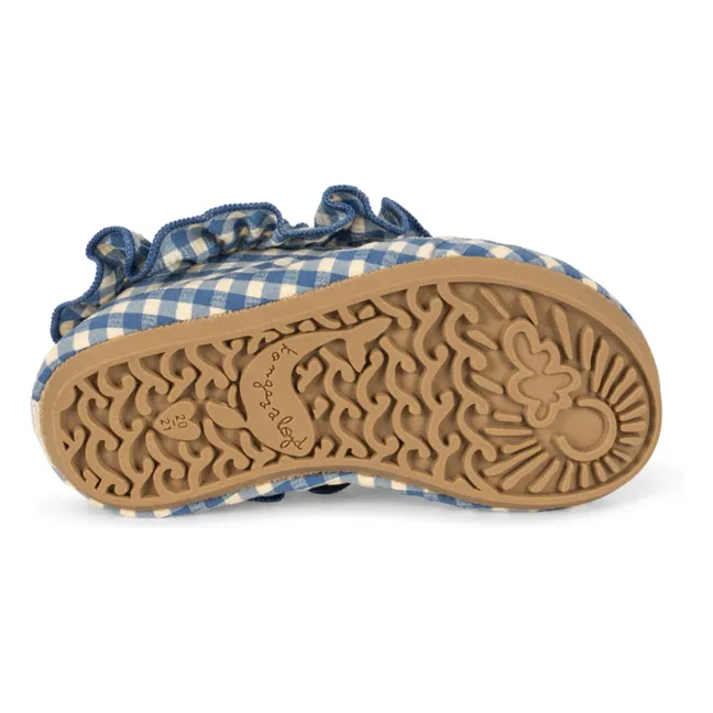 Chaussures d'eau Fresia Carreaux Cerises Fibres Recyclées | Bleu