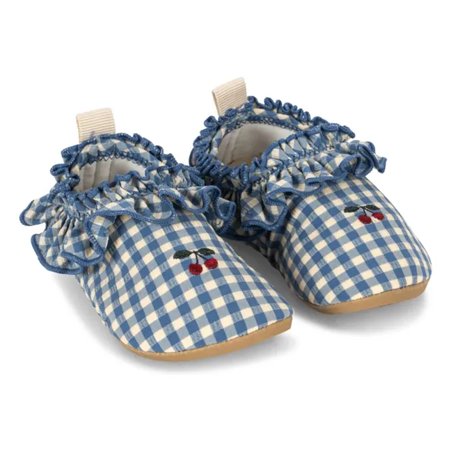 Chaussures d'eau Fresia Carreaux Cerises Fibres Recyclées | Bleu