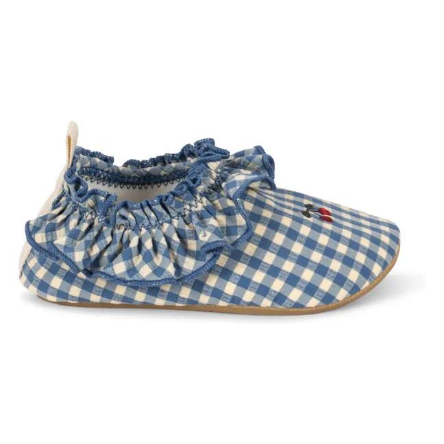 Chaussures d'eau Fresia Carreaux Cerises Fibres Recyclées | Bleu