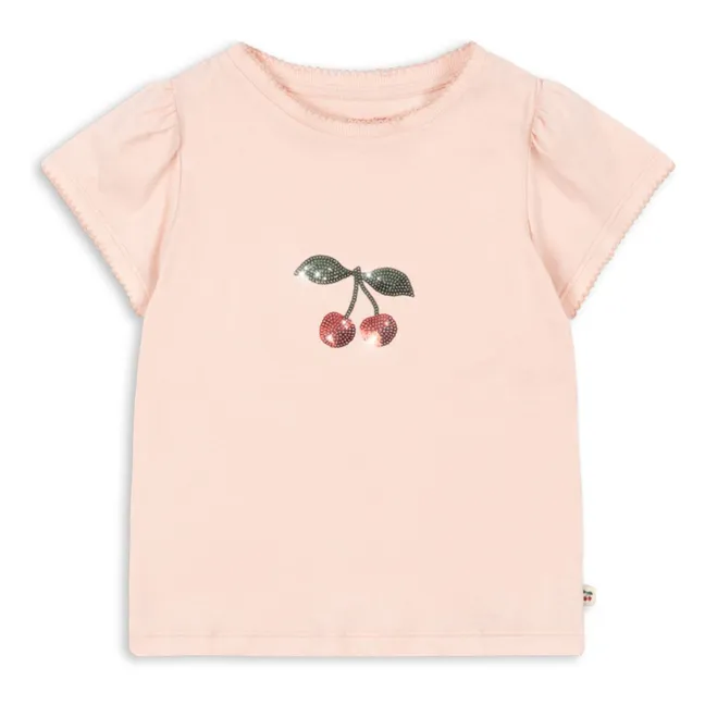 T-shirt Famo Cerises Coton Bio | Rose