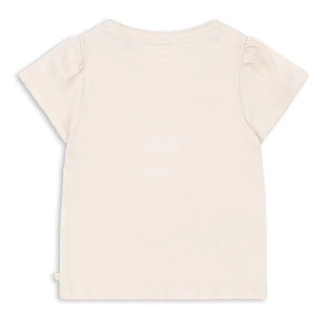 Camiseta de algodón orgánico Famo Cat | Beige