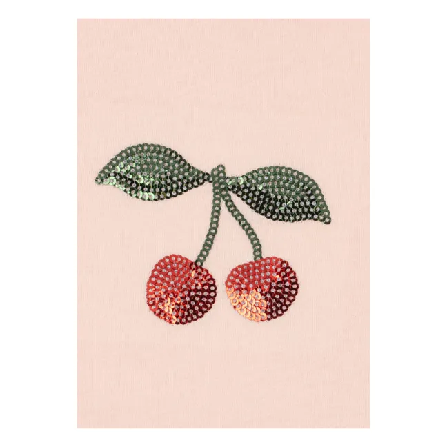 Famo Cherry Organic Cotton T-shirt | Pink