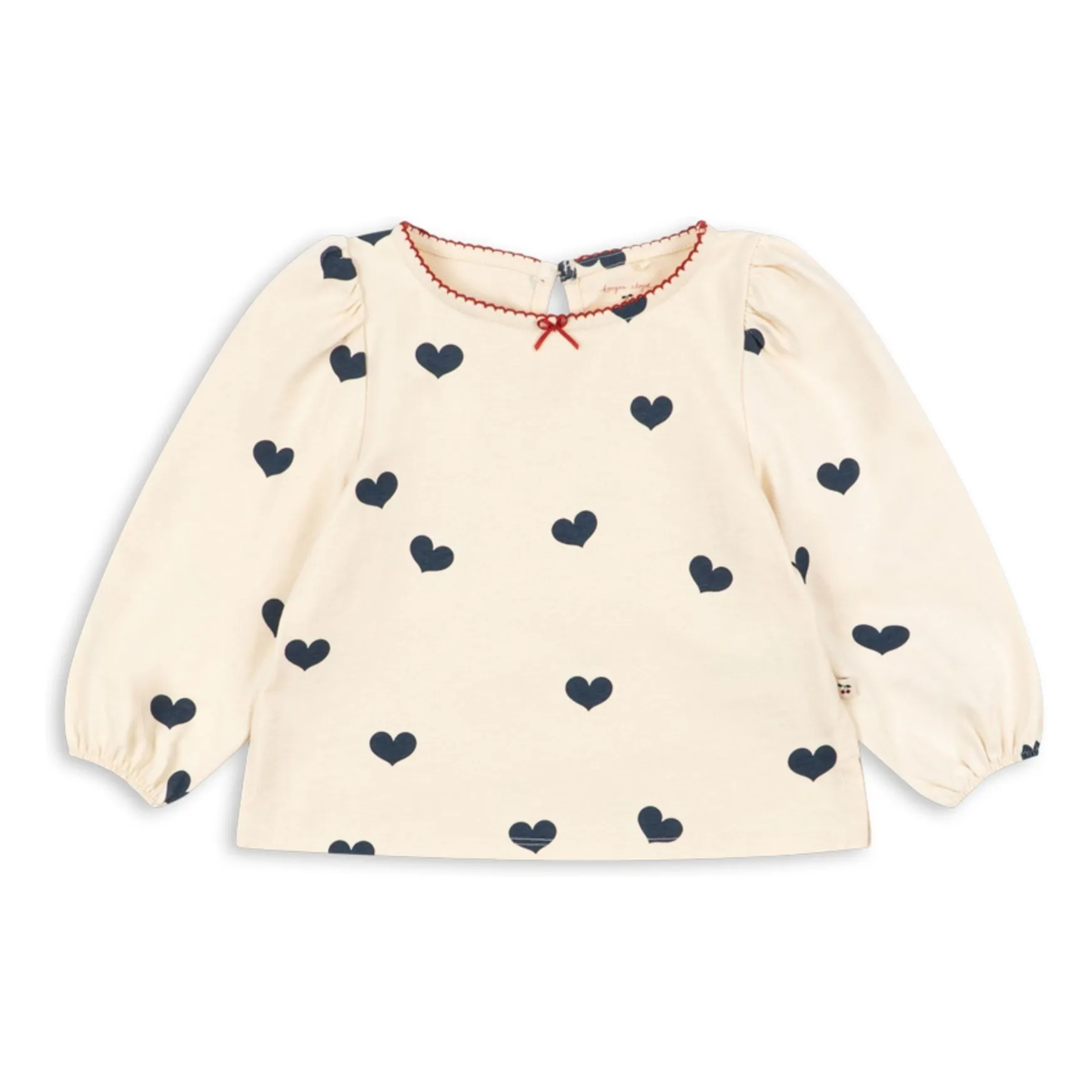 Konges Sløjd Pink Drey Cœurs Organic Cotton T-Shirt