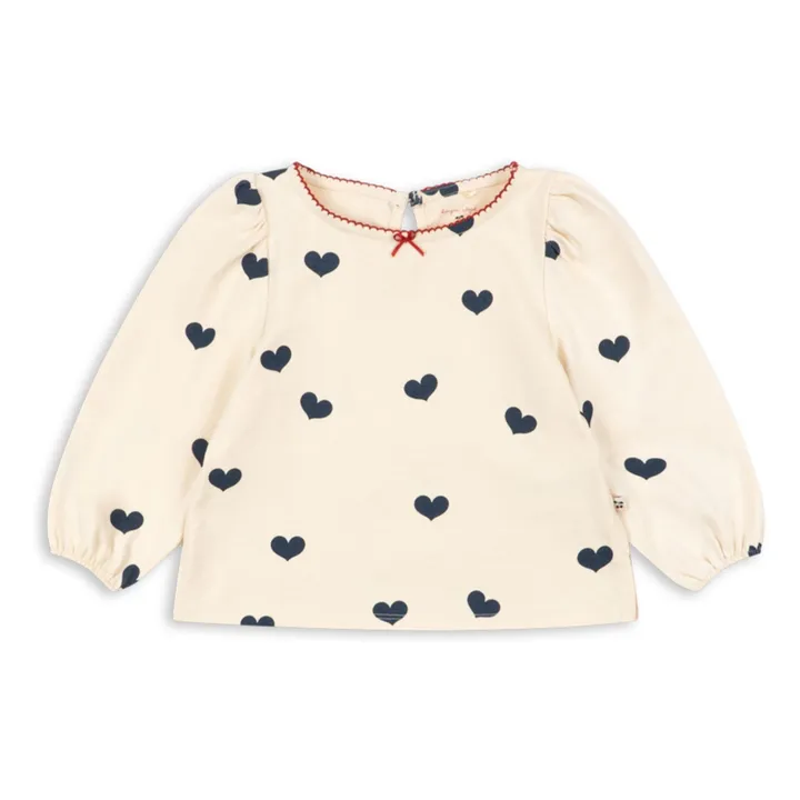 Camiseta de algodón orgánico Drey Hearts | Rosa- Imagen del producto n°0