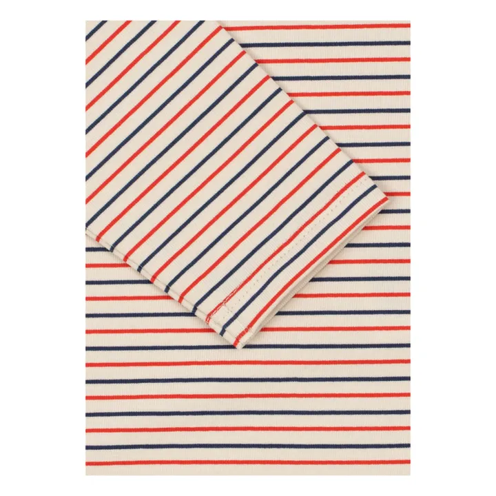 Body de rayas de algodón orgánico | Rojo- Imagen del producto n°2