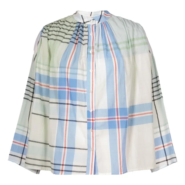 Blouse Carreaux Hokkaido | Bleu