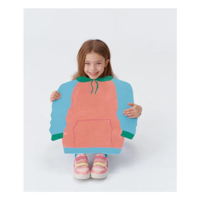 Sneakers piccole V-10 in pelle con graffi  | Rosa