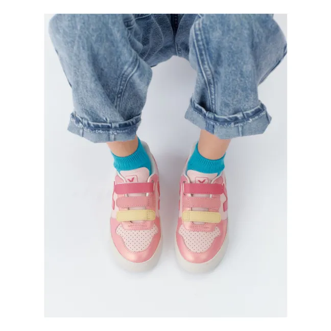 Pequeñas zapatillas de piel V-10  | Rosa