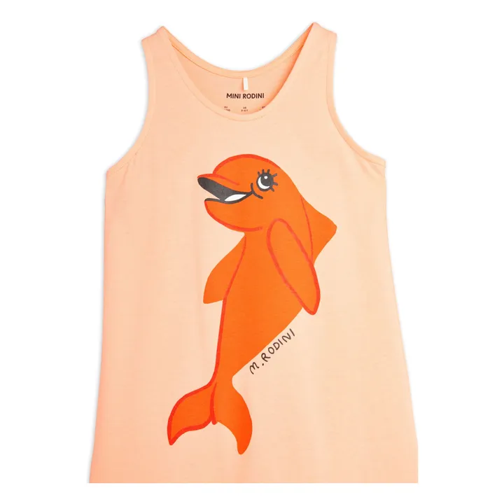 knee length dresses for ladies Mini Rodini | Girls Dolphin T-Shirt Dress main image 1