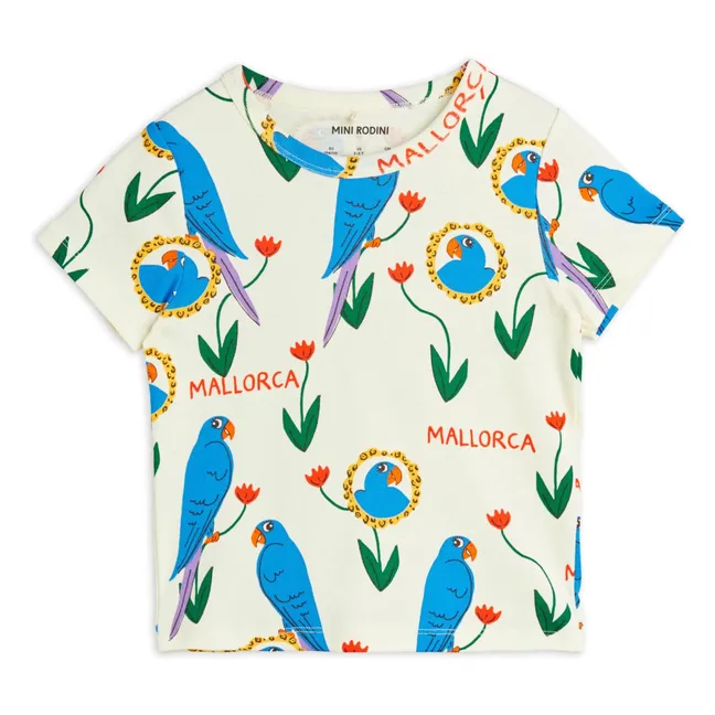 Maglietta in cotone biologico Parrot | Ecru