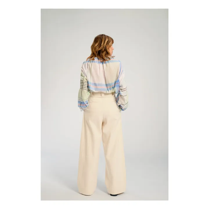 Blusa de cuadros Hokkaido | Azul- Imagen del producto n°6