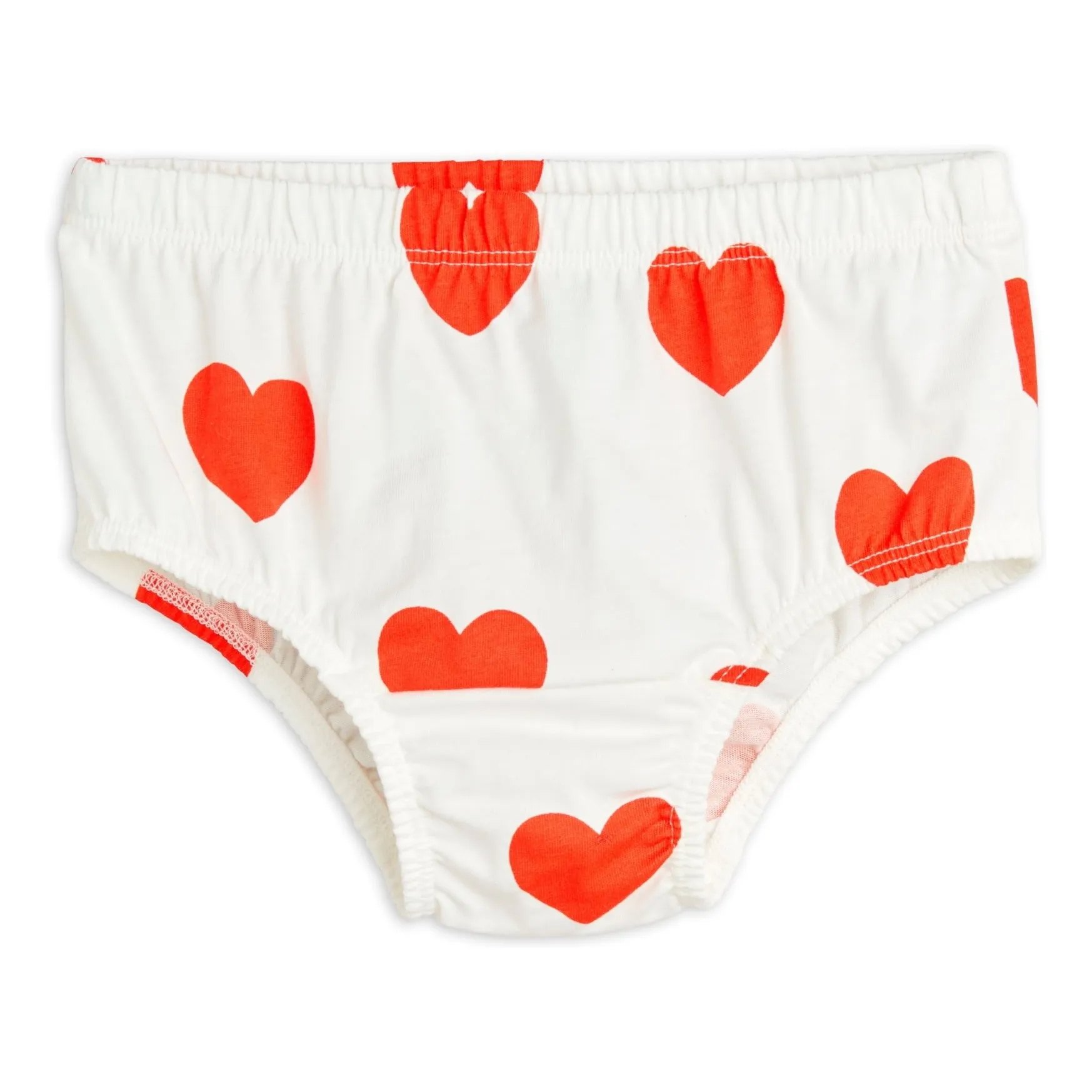 Mini Rodini White Organic Cotton Heart Bloomer
