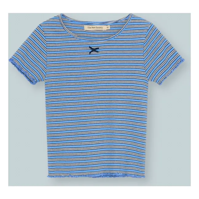 TNS Camiseta de rayas acanalada | Azul