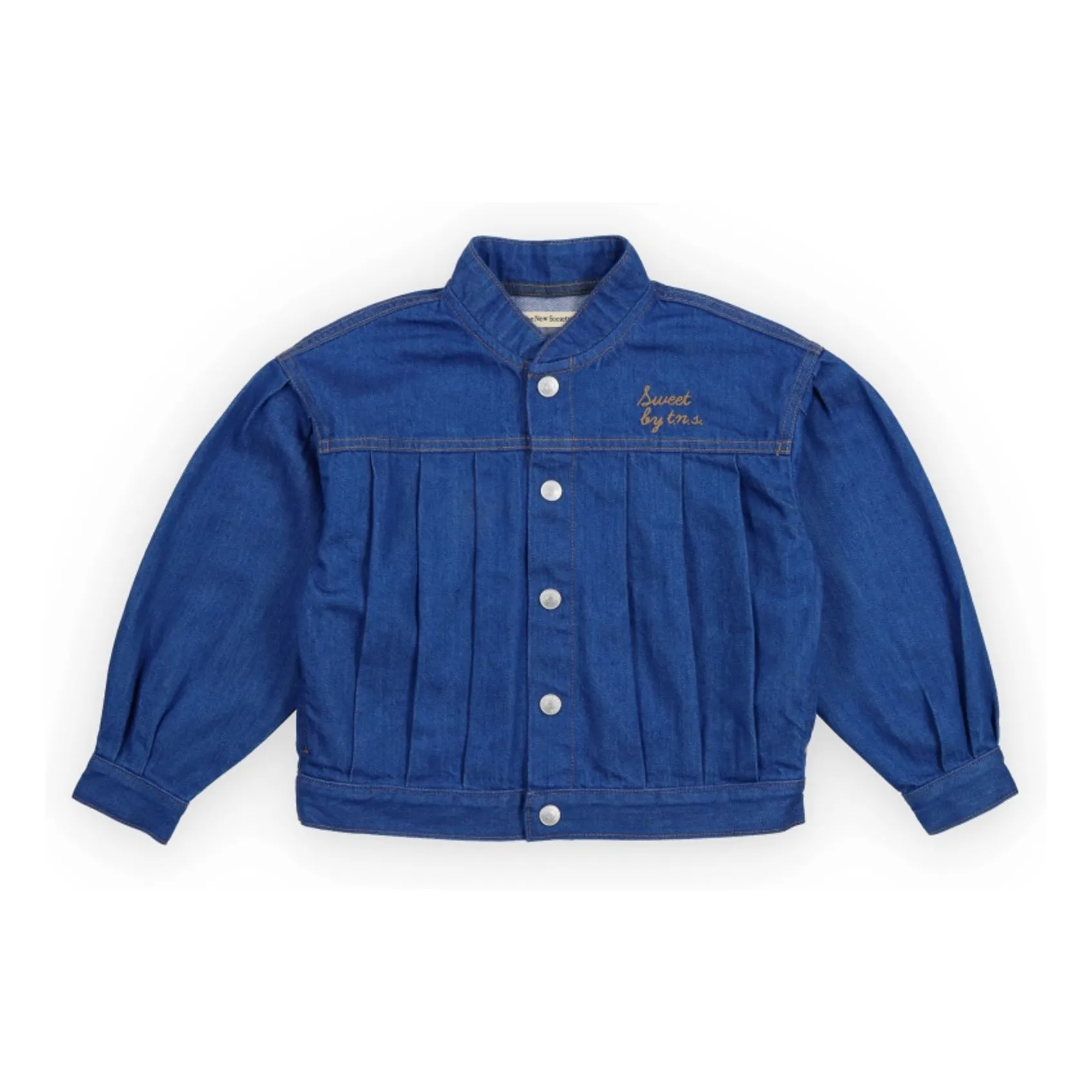 The New Society Dark Blue Tulip Denim Jacket