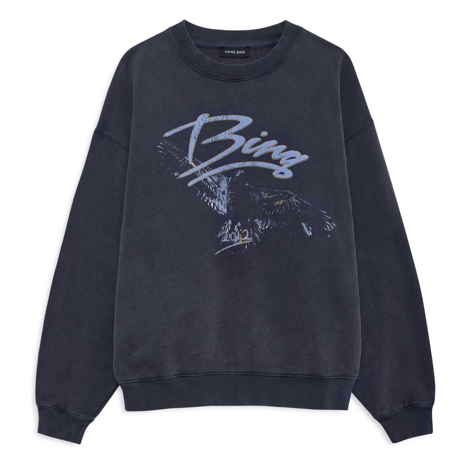 Anine Bing Washed Black Spencer Sweatshirt