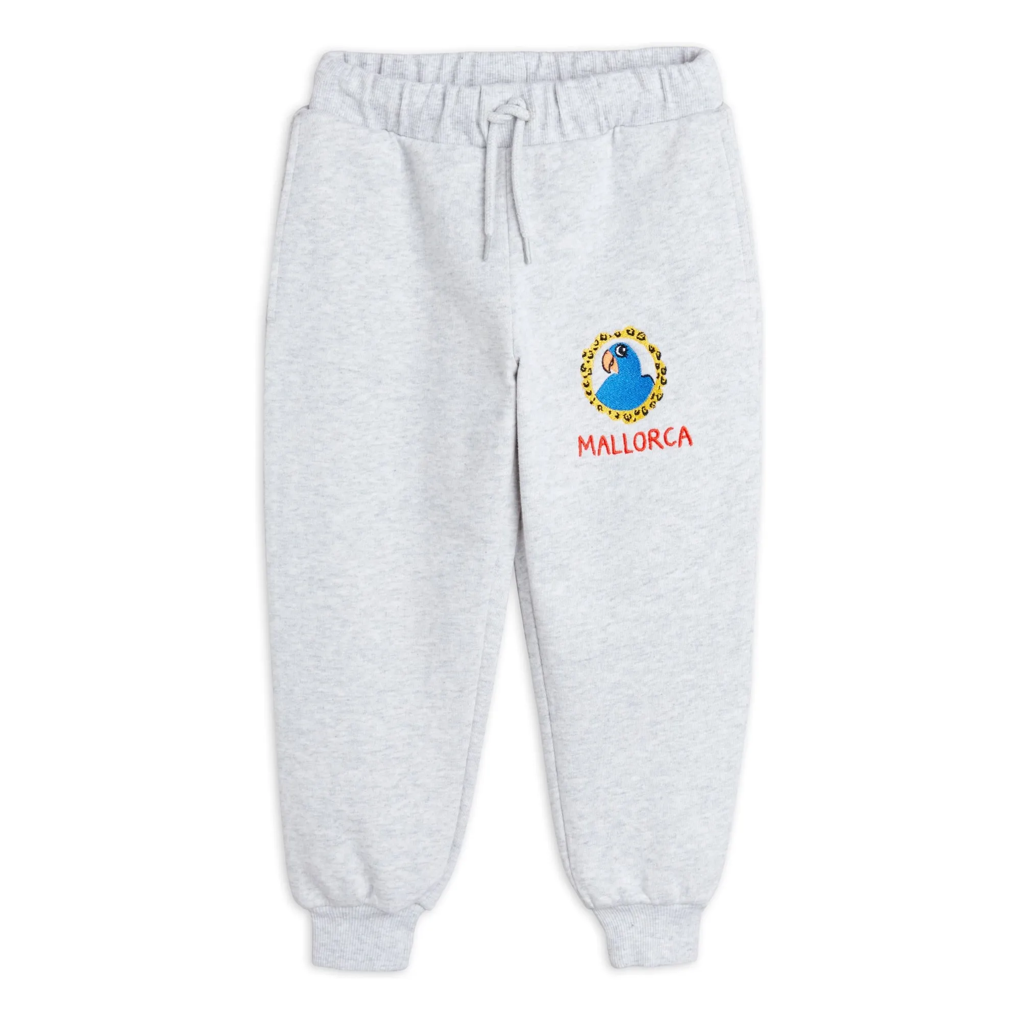 Mini Rodini Heather Grey Mallorca Organic Cotton Joggers