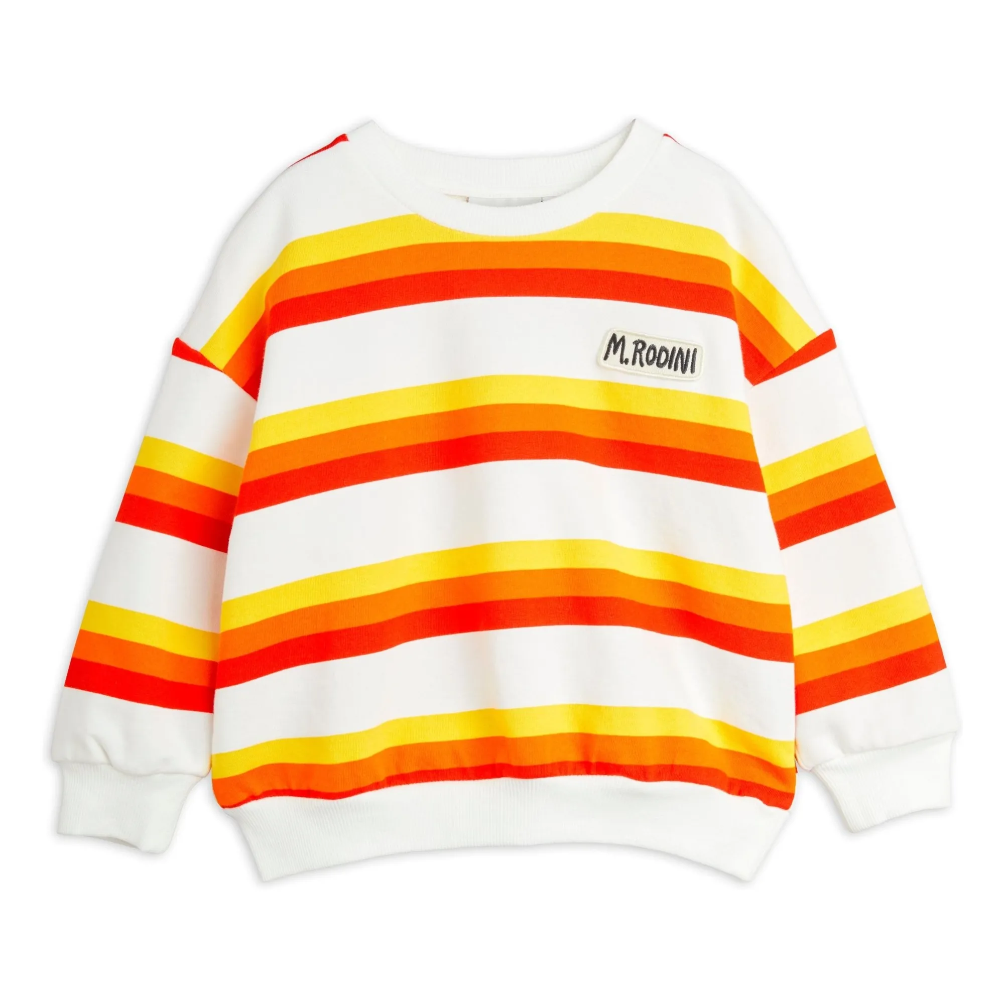 Mini Rodini Ecru Striped Sweat Organic Cotton