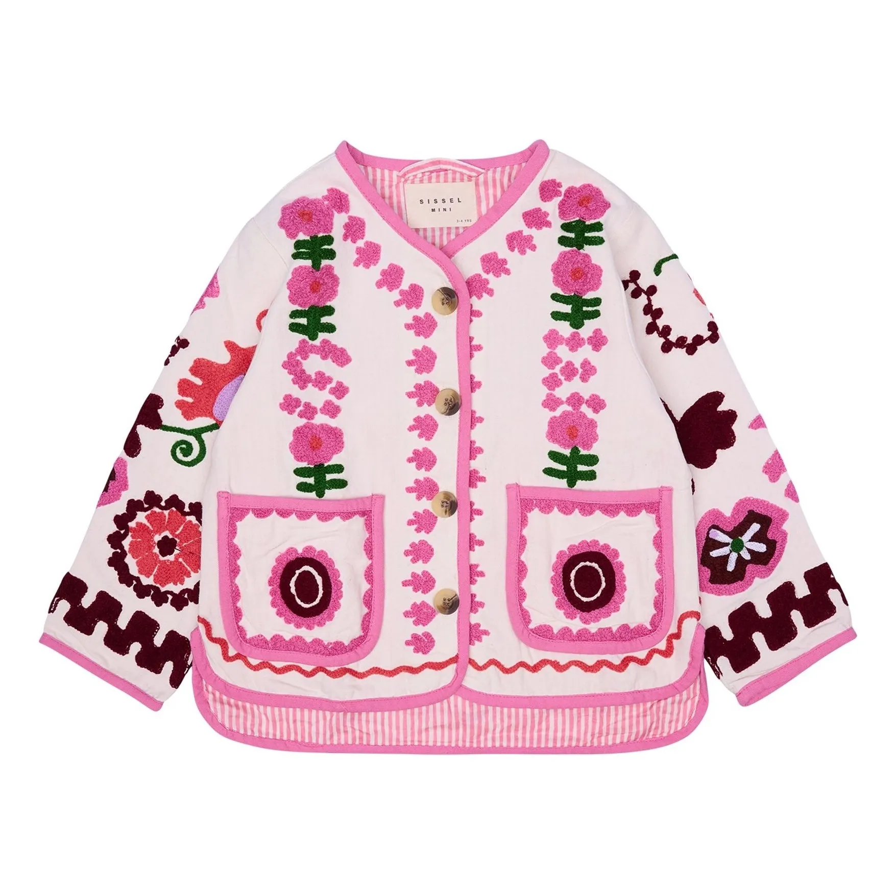 Sissel Edelbo Ecru Maggie Embroidered Jacket - Children's Collection