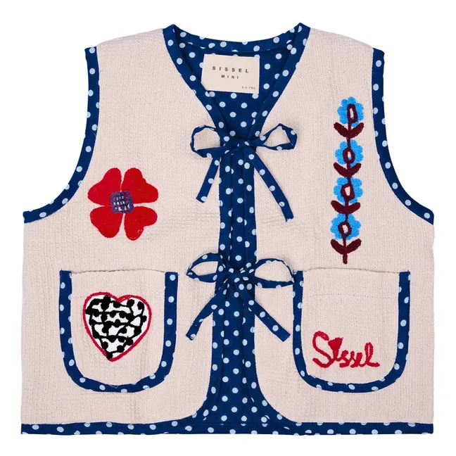 Clio Organic Cotton Sleeveless Jacket - Children's Collection | Ecru