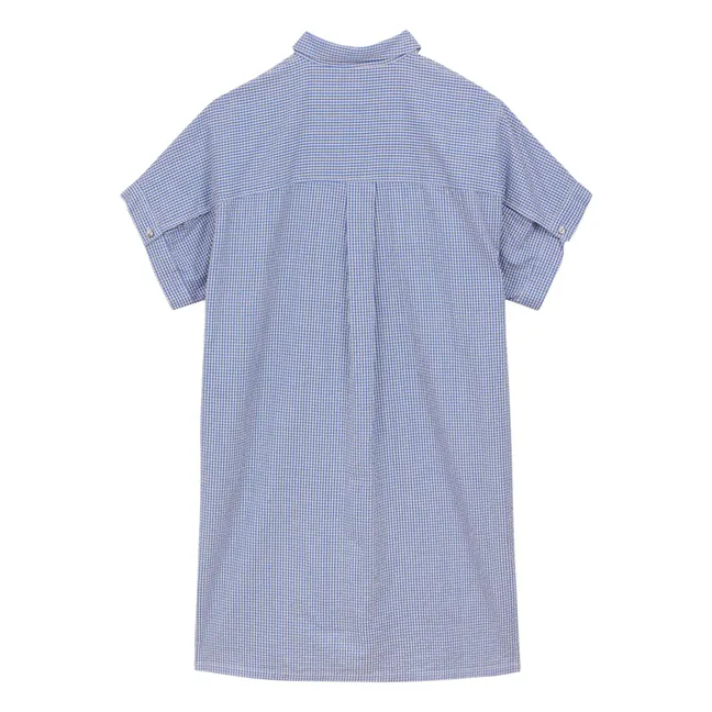 Cotton Gingham Shirt Dress | Blue Vichy Cotton