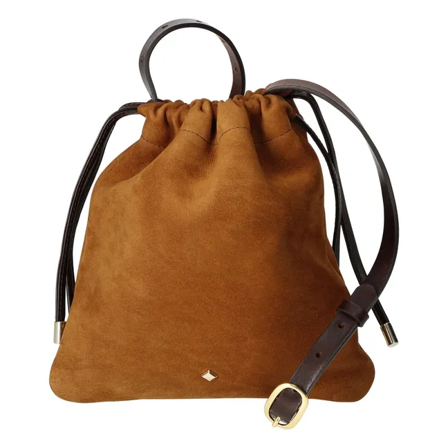 Bolso de piel Le Lerie Nabuk | Camel