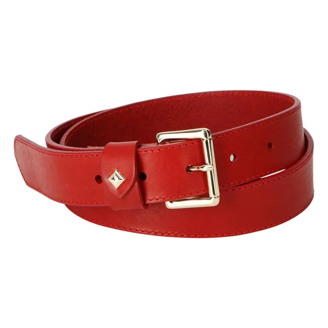 Cintura in pelle La Turenne | Rosso