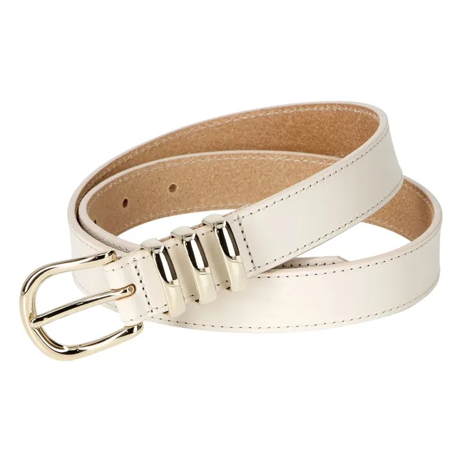Cintura in pelle La Iena | Bianco