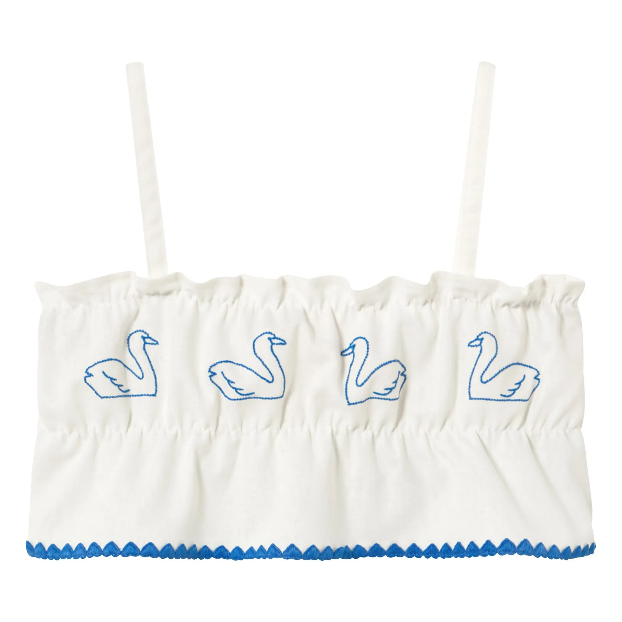 Tinycottons White Top Swans Linen