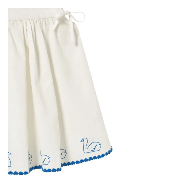 Robe Cygnes Lin | Blanc