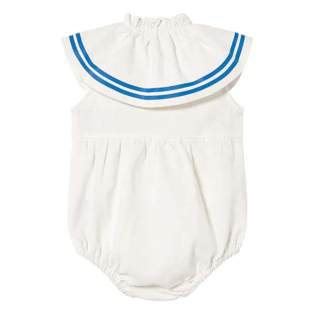 Body de lino con volantes | Blanco