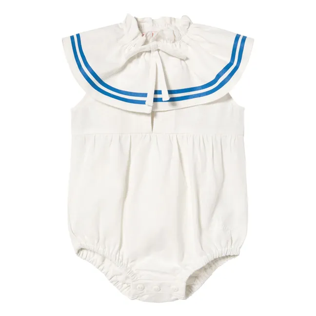 Body de lino con volantes | Blanco