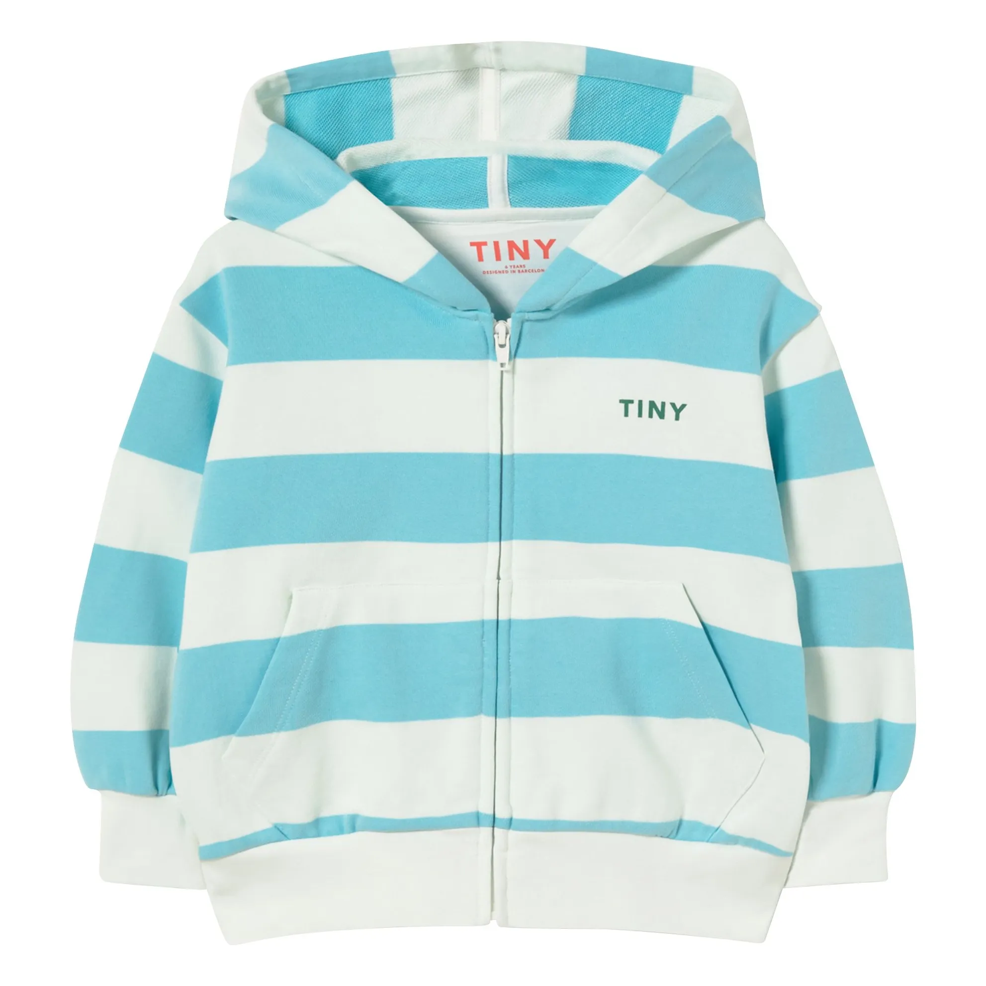 Tinycottons Light Blue Striped Organic Cotton Hoodie