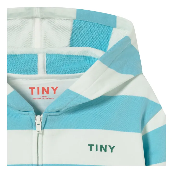 Sudadera a rayas de algodón orgánico | Azul Cielo- Imagen del producto n°4