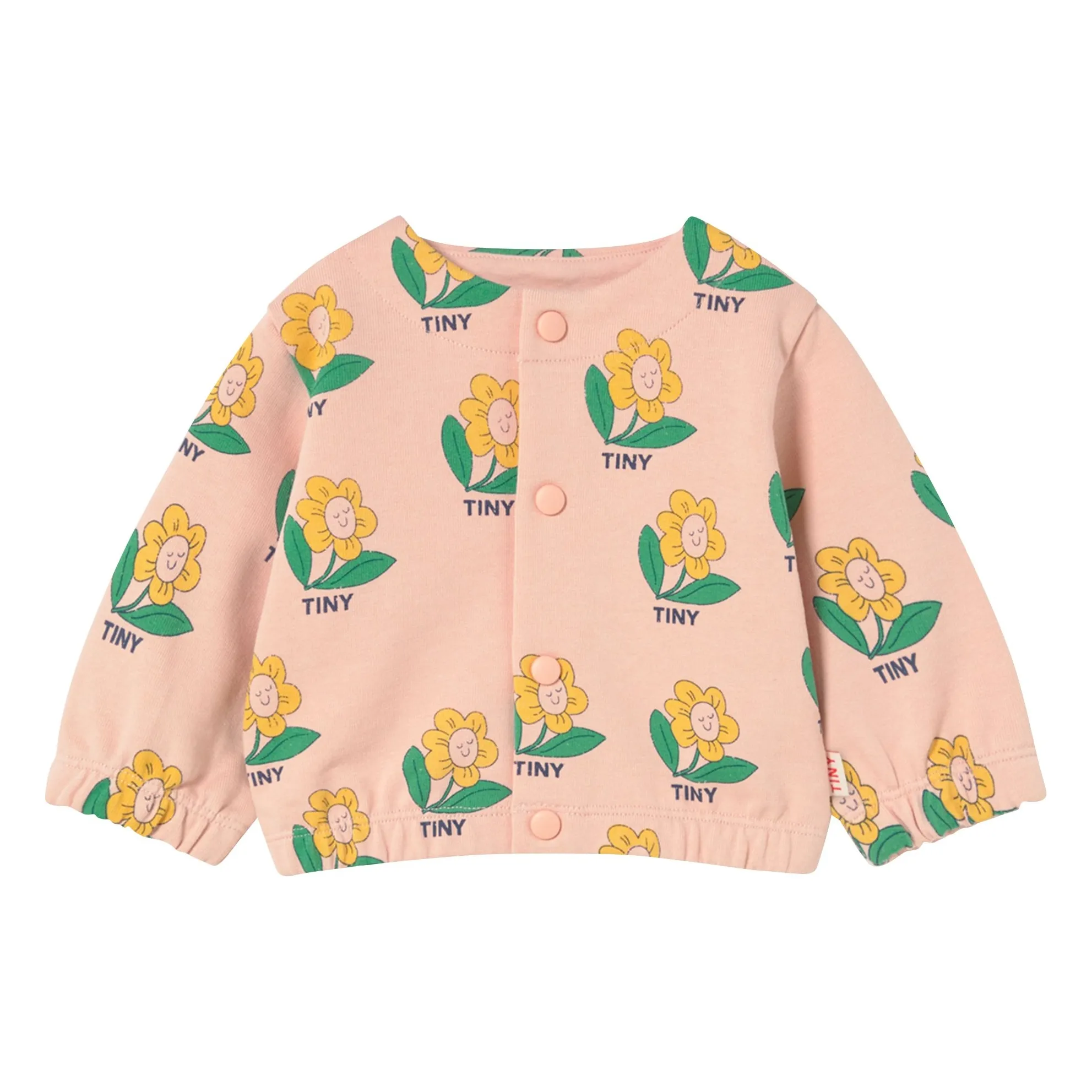 Veste Fleurie Coton Bio | Rose- Image produit n°0